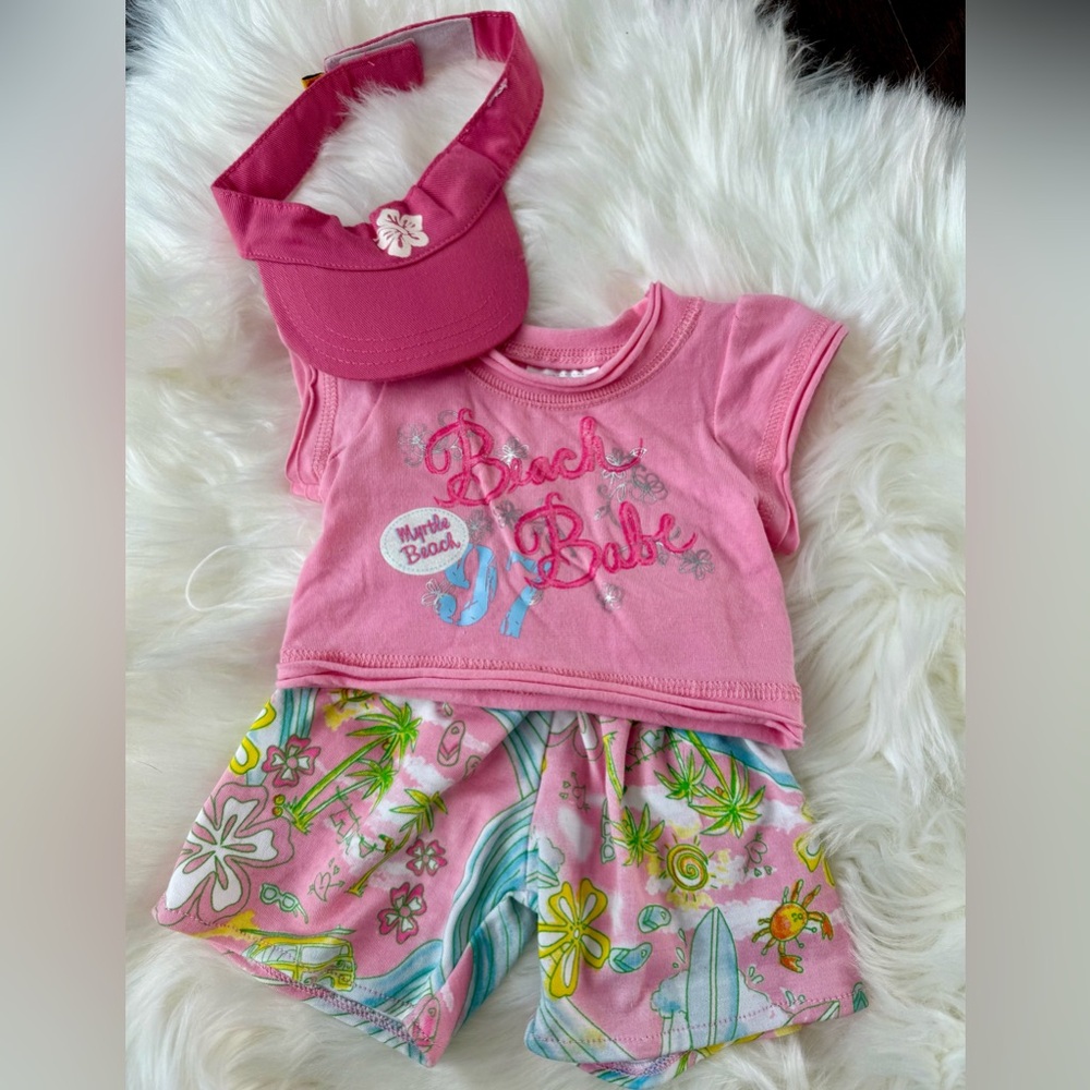 5 for $25 Build-A-Bear Pink Beach Outfit with Visor
